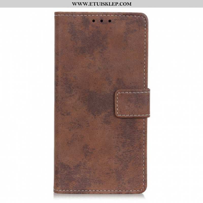 Etui Folio do Xiaomi Redmi Note 10 5G Efekt Skóry Vintage